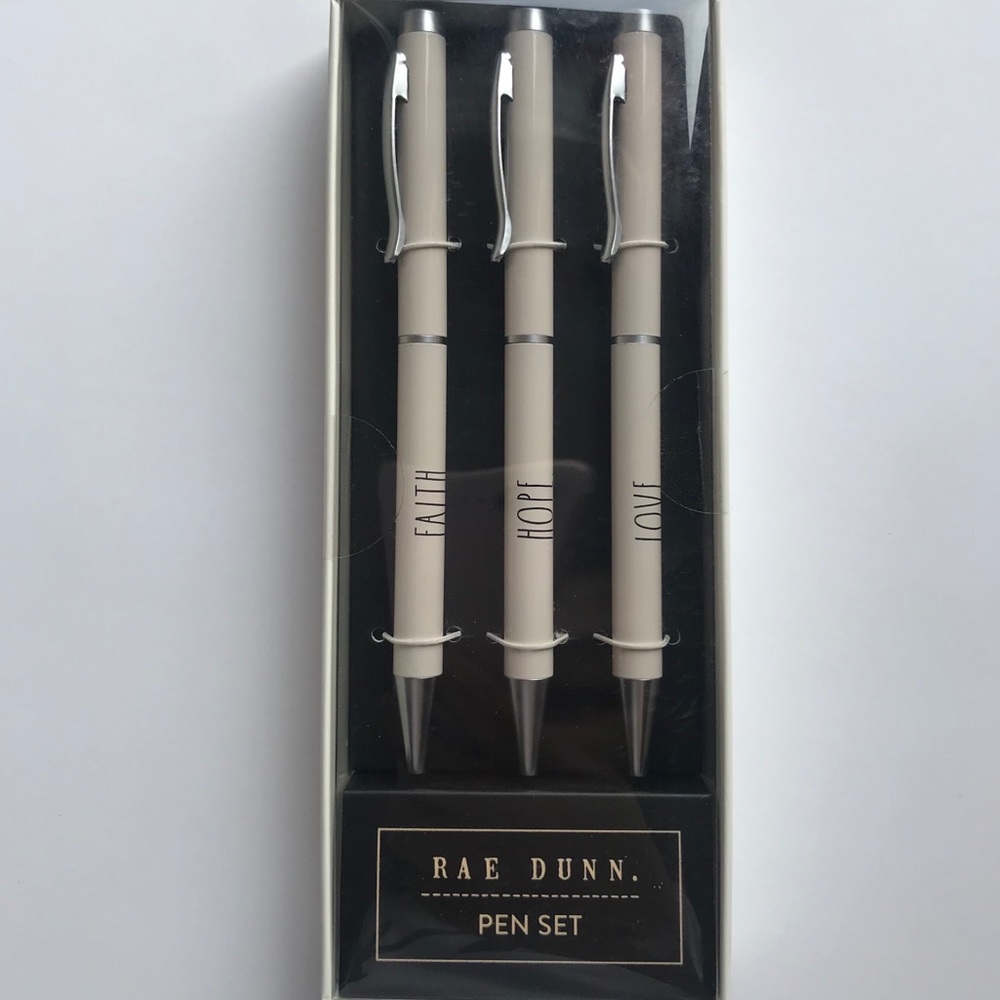 New Rae Dunn Pen Set Faith Hope Love